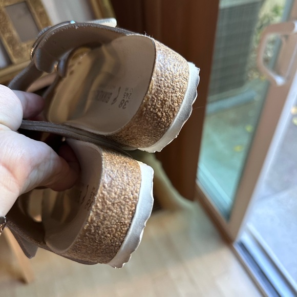 Birkenstock big buckle white leather 38 - Picture 7 of 8